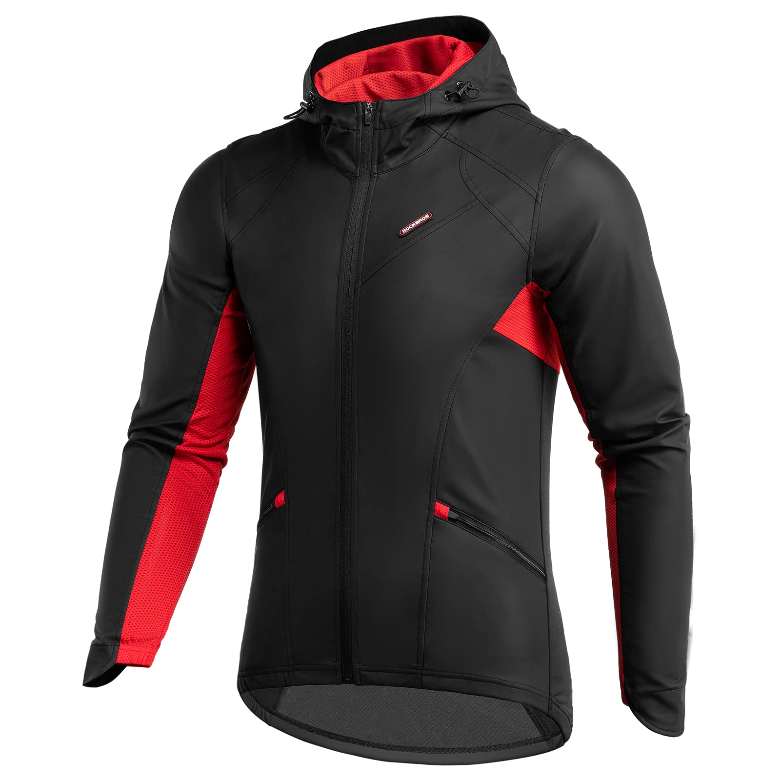 Winter Cycling Jacket for Men Windproof Thermal Breathable Running Windbreaker Cycling Clothing Black