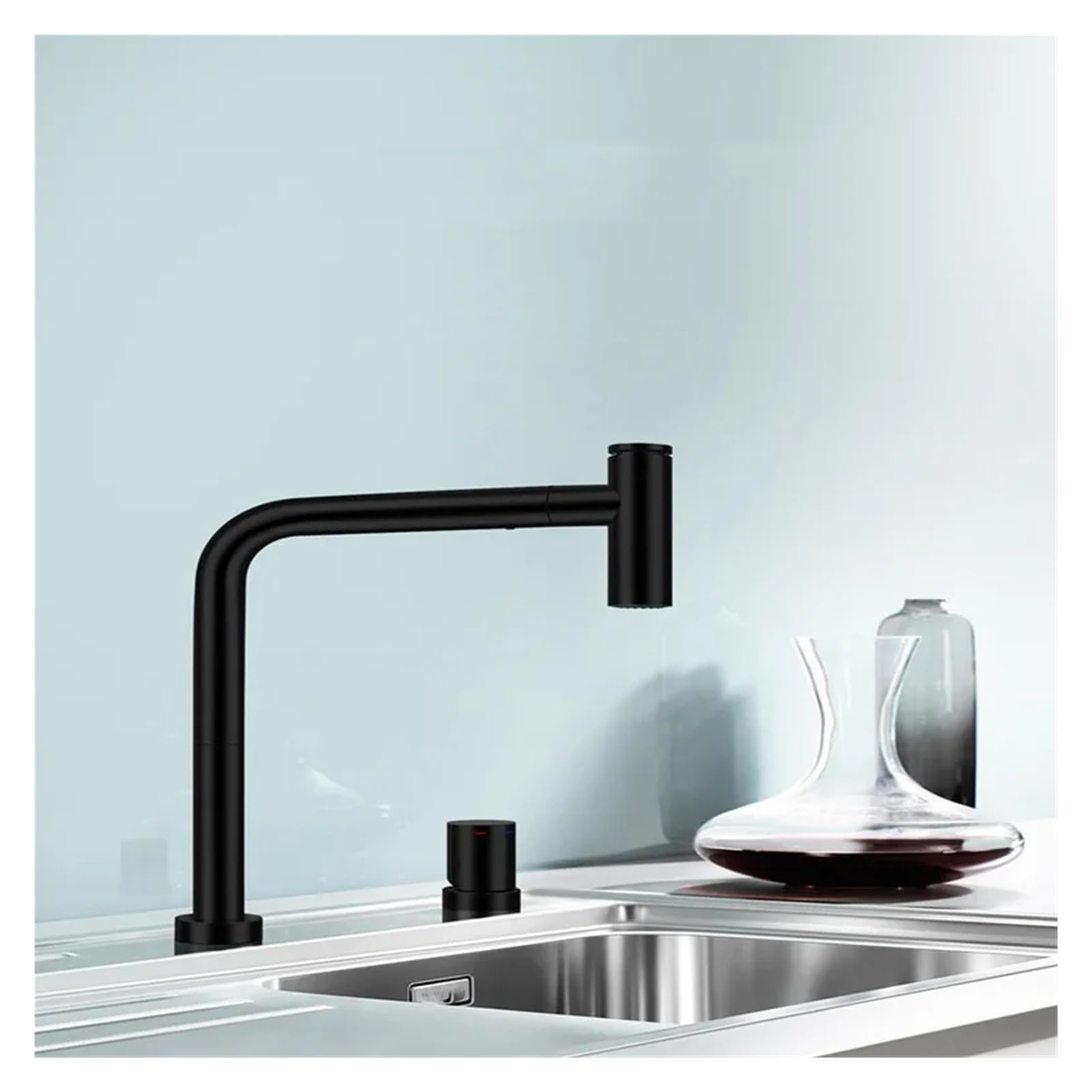 Robinet évier de cuisine extractible pour laver facilement vos grands plats faitouts