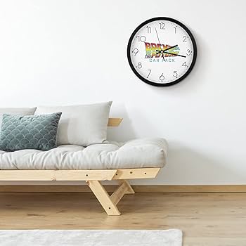 Amazon.co.jp: 壁掛け時計 バックトゥザフューチャー 時計 掛け時計