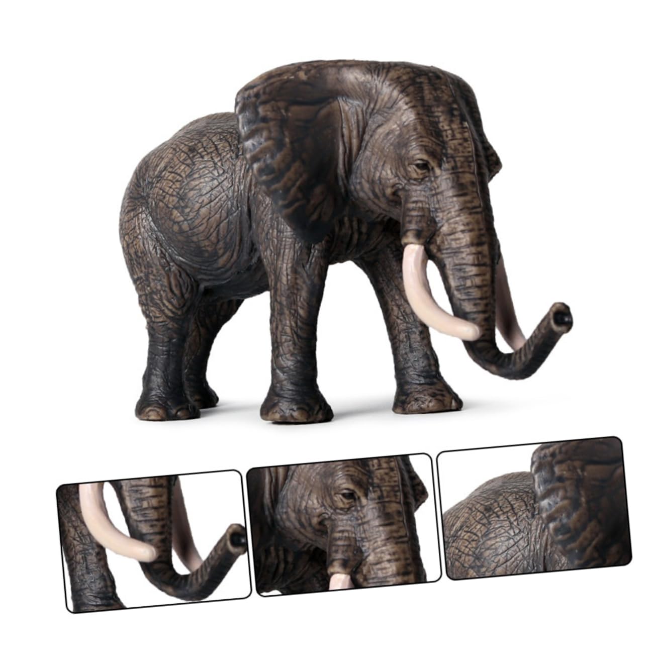Juguete Modelo de Elefante Figura de Animal Simulada Adorno de Modelo Animal Juguete Infantil para Jugar el Hogar o Parque Infantil