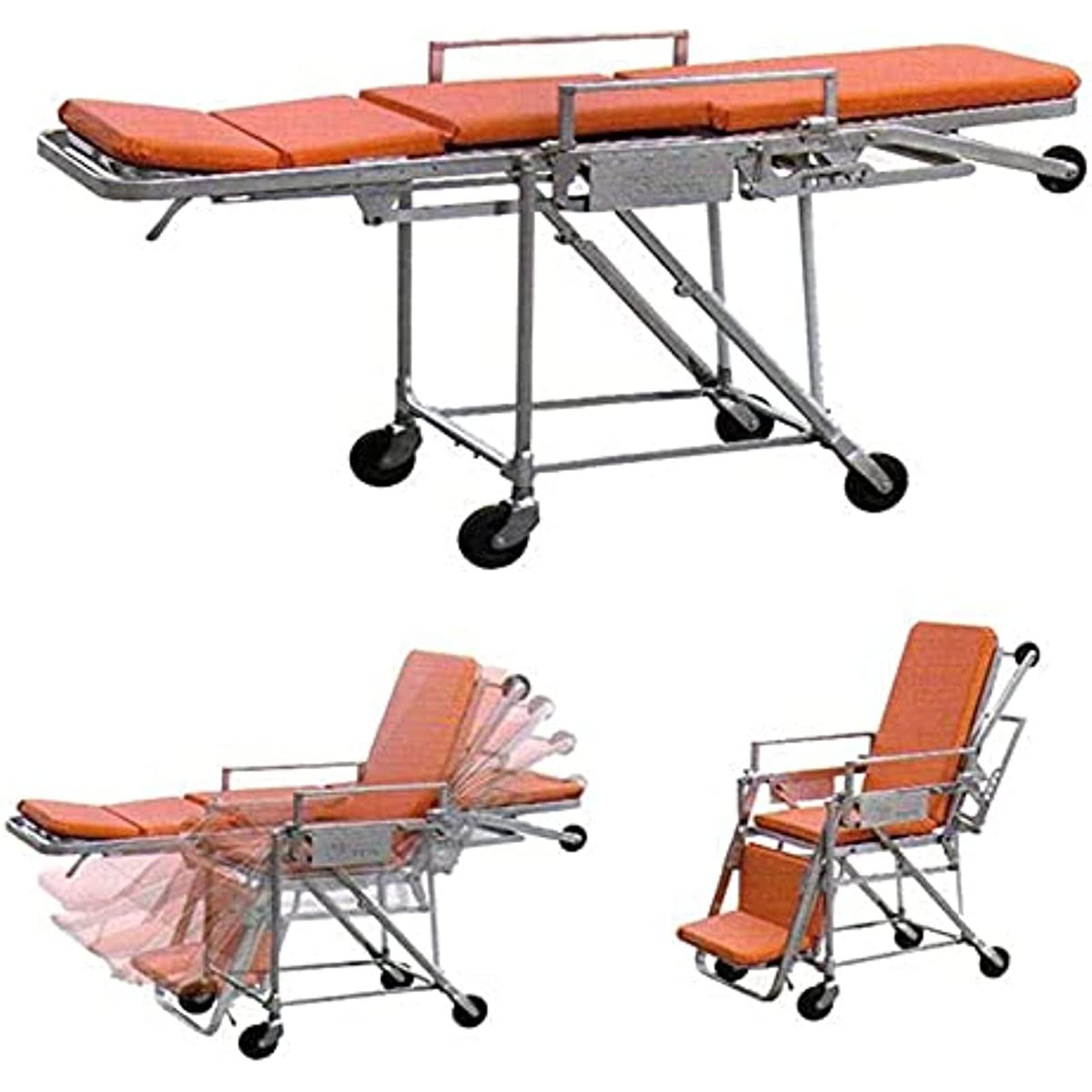Notfall-Krankenwagen-Trage, Zusammenklappbare Aluminium-Rettungstrage, Abnehmbare Krankenwagen-Trage, EMS-Feuerwehrmann-Sanitäter, Patientenversorgung, Notfall-Trage