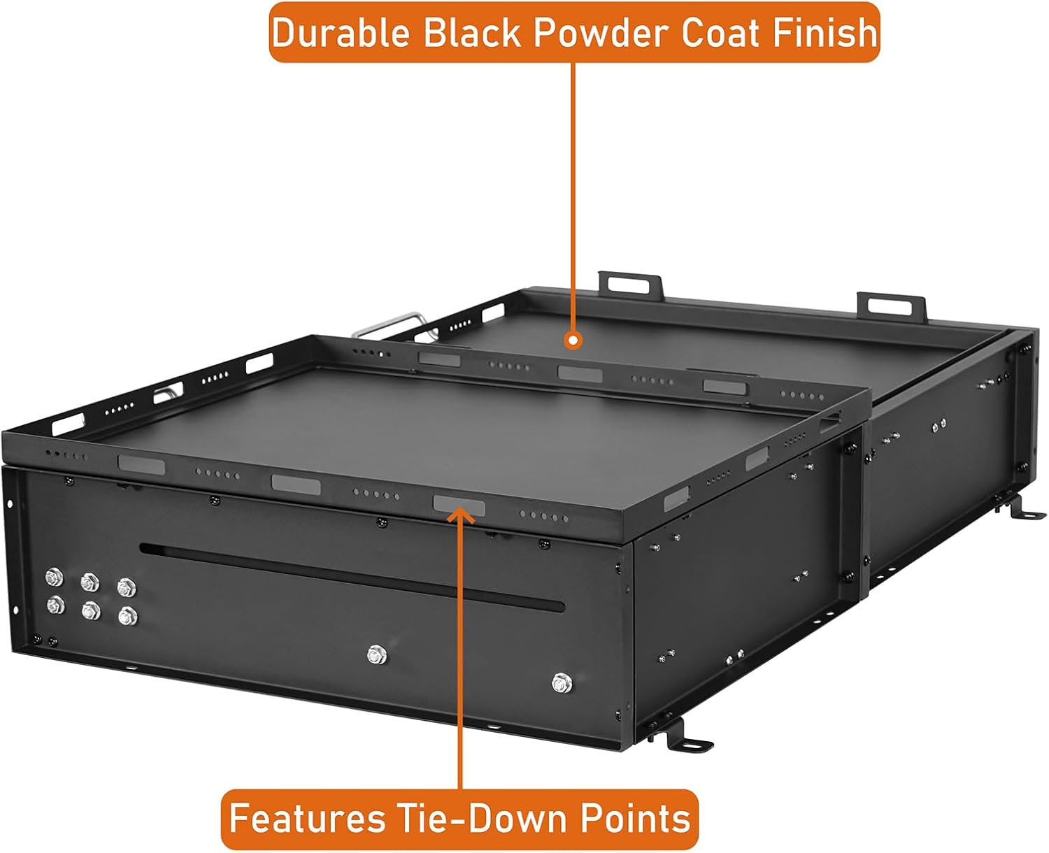 u-Box Wrangler Drawer System & Fridge Slide Mount & Cooking Platform for Jeep Wrangler JK 2007-2018 | JL 2018-2026 Unlimited 4-Door - Security Trunk Storage Gun Safe Lock Box