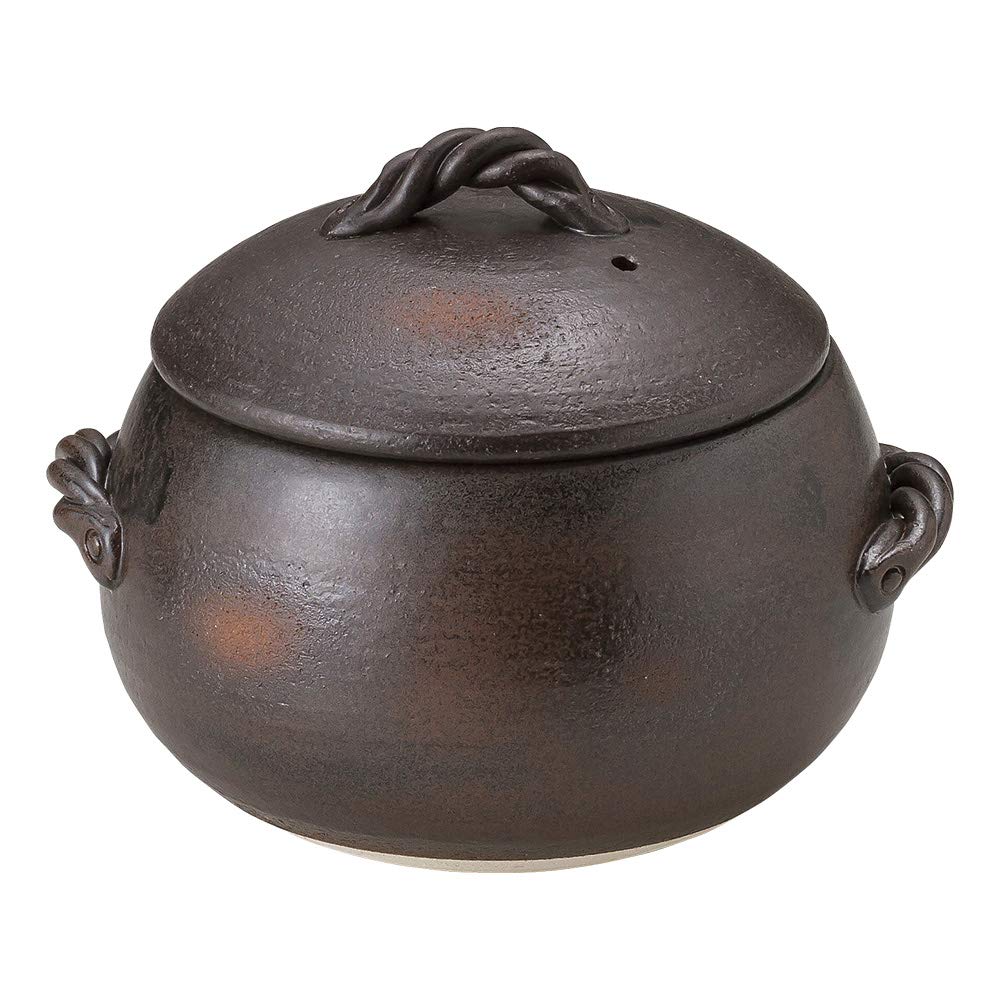 Amazon | 黒丸ご飯鍋 7合炊 黒系 和食器 ごはん鍋 日本製 萬古焼 業務