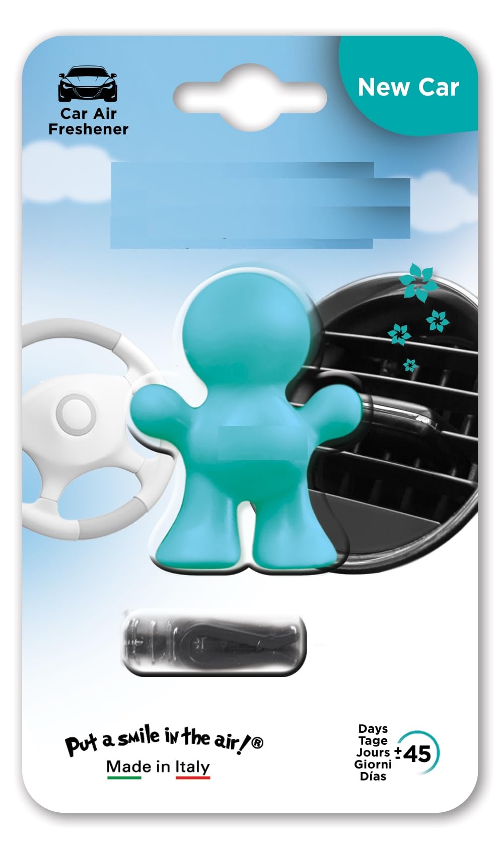 Little Joe car air freshener, for mounting on every vent, and 45 days of freshness in the car.