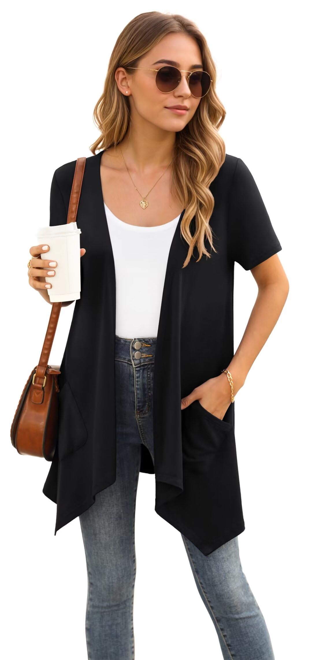 Costume da bagno da donna Cover Up estivo Cardigan Bikini Beachwear Cardigan leggero Costume da bagno S-2XL