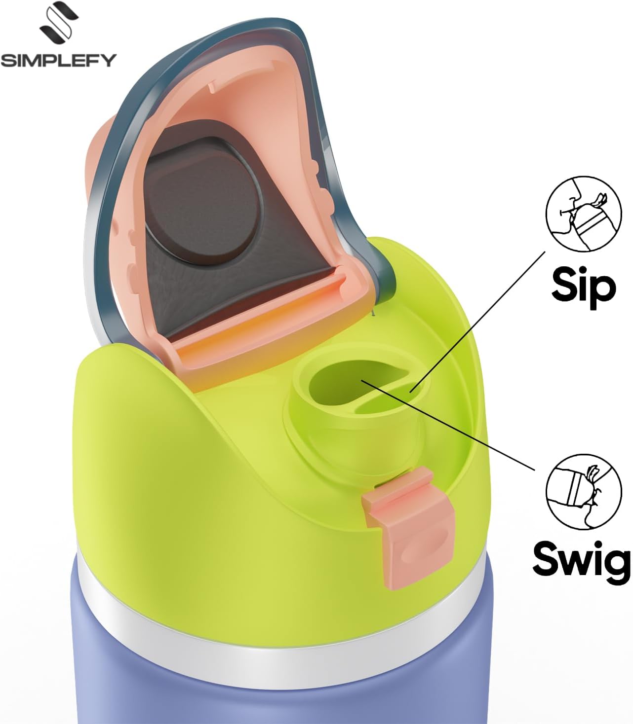 SIMPLEFY 30oz Insulated Stainless Steel Water Bottle with Straw and Locking Lid – BPA-Free, Leak-Proof, Double Wall Travel Tumbler for Sports, Gym, and Everyday Use - Image 4