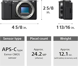 Sony Alpha ZV-E10 - APS-C Interchangeable Lens Mirrorless Vlog Camera - Black