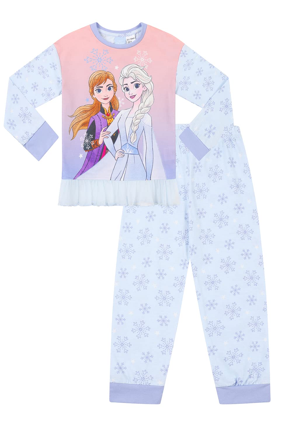 Disney Girls Frozen Long Pyjama Set (18-24 Months) Blue