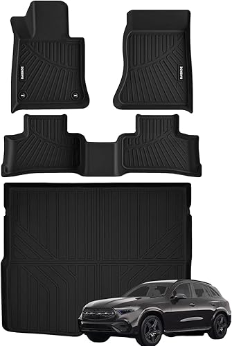 Naibeve Alfombrillas para Mercedes-Benz GLC 300 2023 2024  Todo tipo de clima, ajuste personalizado para Mercedes-Benz GLC 2023 2024 y tapete de