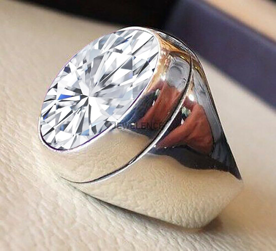 Sterling Silver 925 Ring For Women & Men Natural Gemstone Ring Sterling Silver Statement Ring Oval Gemstone Ring