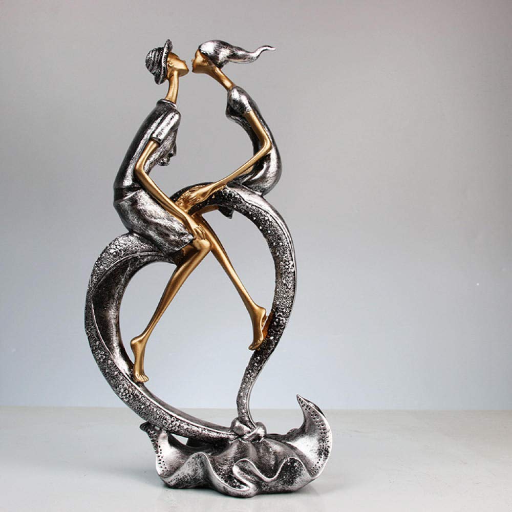 Posągi i figurki o wysokości 27 cm Para rzemiosła dekoracyjnego dla łośników żywicy_Wysokość: _27 cm_Szerokość: _13 cm