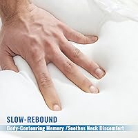 Vista 5 de Almohada de contorno triple funcional de espuma viscoelástica para aliviar el dolor de cuello y hombros, almohada ergonómica de apoyo cervical