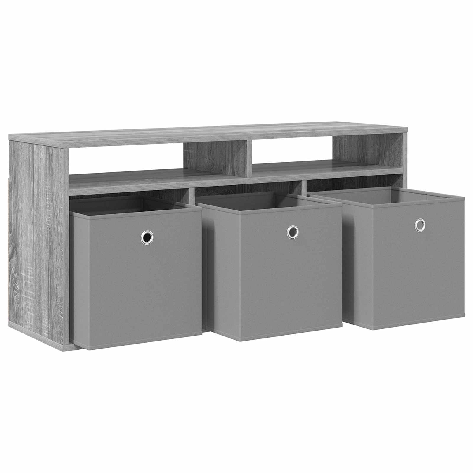 Lowboard TV-Schrank Graues Sonoma 102x32x48,5 cm mit Schubladen
