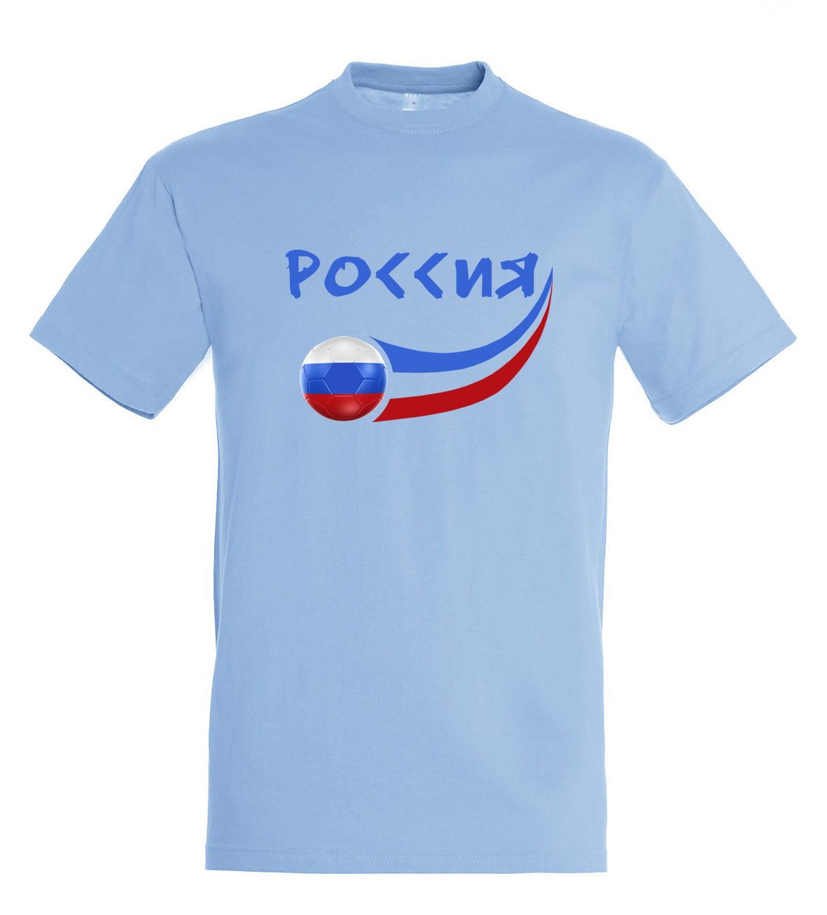 Supportershop Men Russia sky blue fan T-shirt S Russia Sky Blue Fan T-shirt S - Blue, S