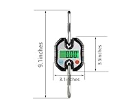 Vista 2 de Klau Mini grúa portátil de 150 kg / 300 lb Pesas colgantes digitales resistentes con pantalla LCD con retroiluminación para el hogar, granja, caza