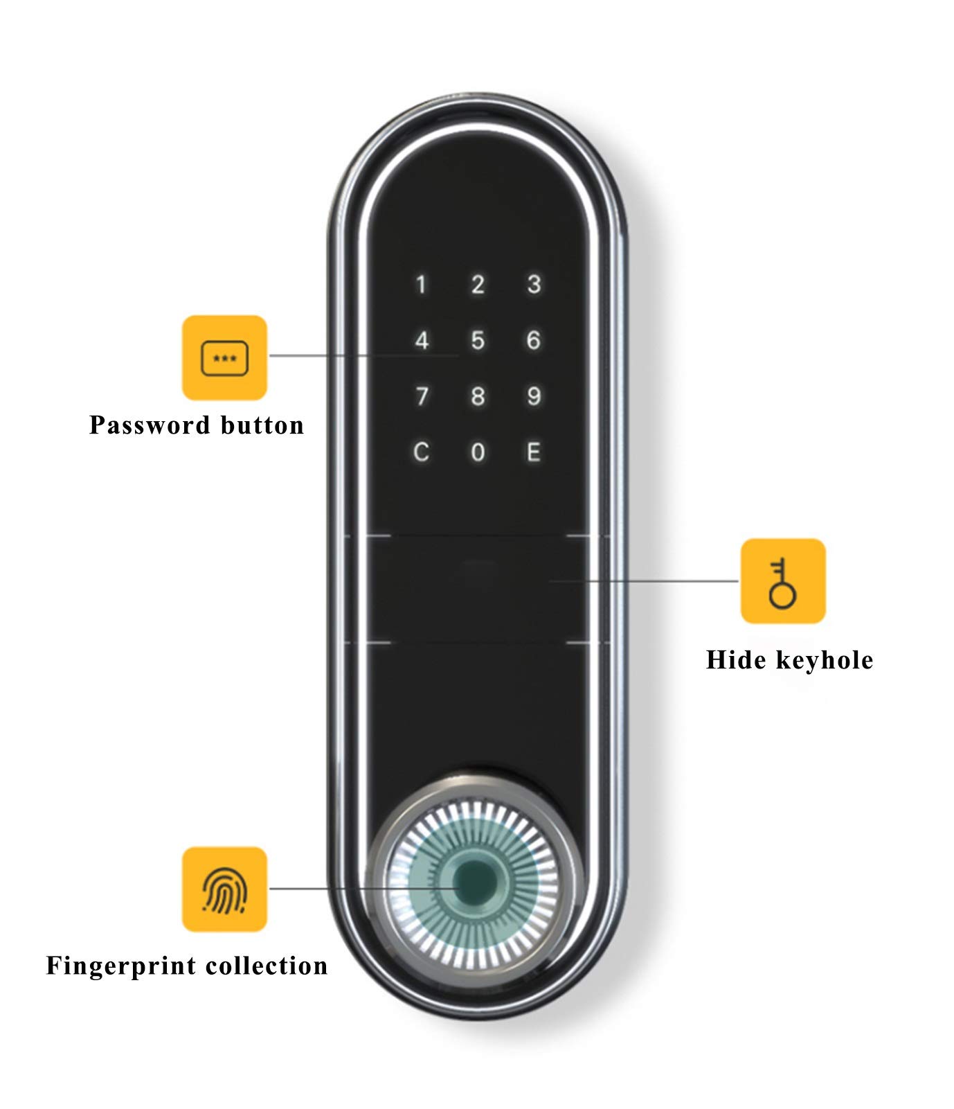 Tresor im modernen Minimalismus-Design, automatisch öffnender Tresor, digitaler Safe mit Füßen, Stummschaltungsmodus, Heimtresor aus Stahl mit hoher Kapazität für Haushalt, Kleiderschrank,
