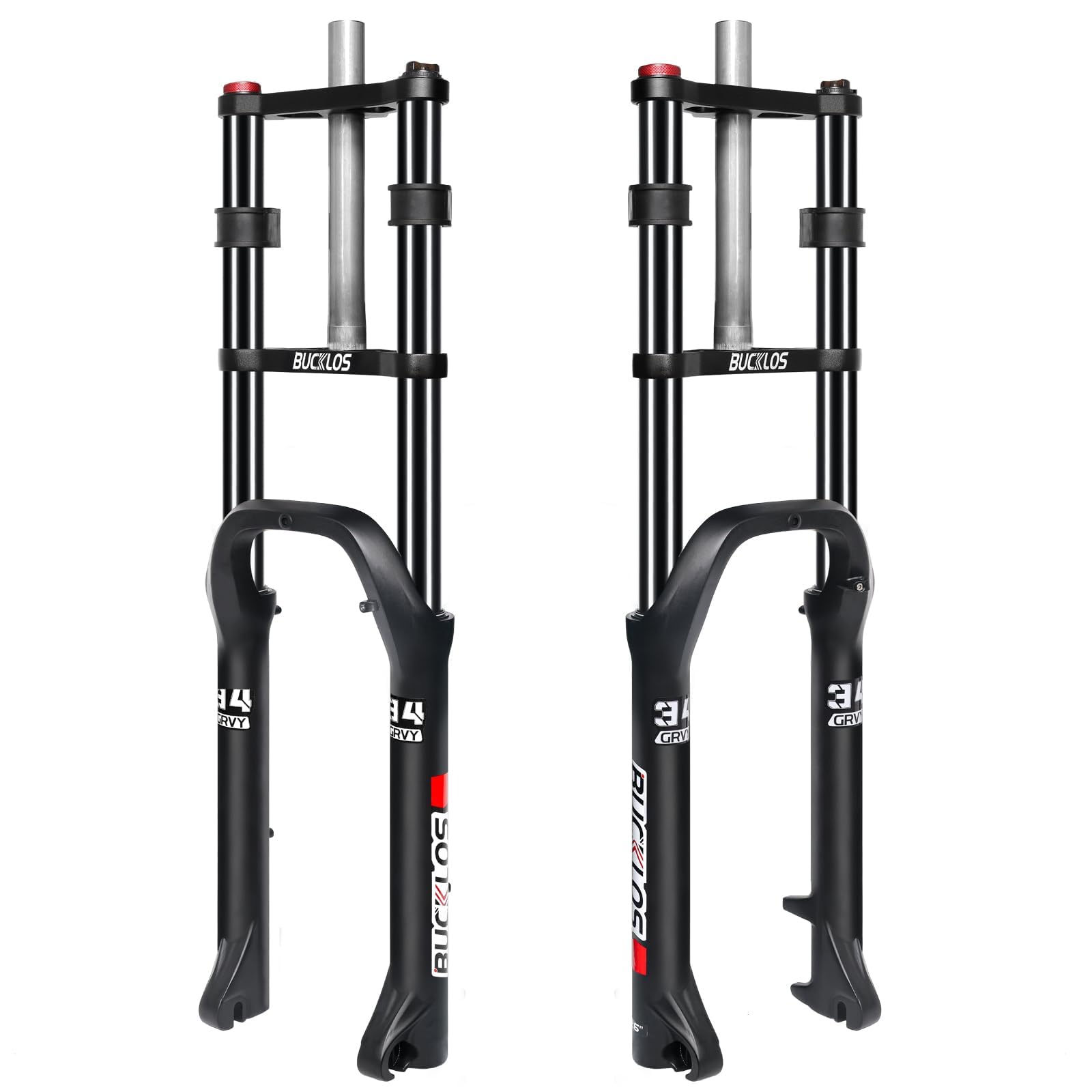 BUCKLOS 20 26 in 4.0 Fat Tire Ebike Oil Front Suspension Fork, 9x135mm QR