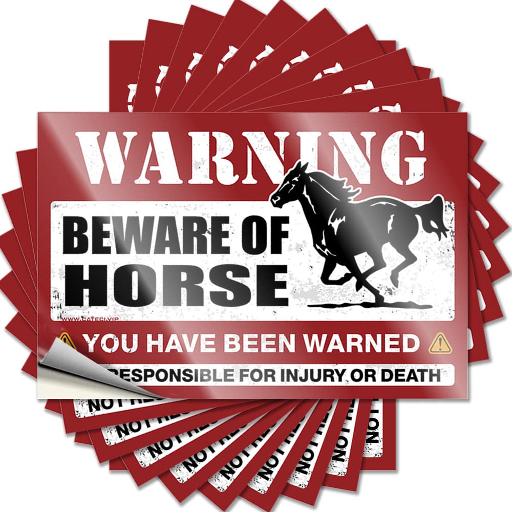 Scented, Tattoo Nice Beware of Horse | Cars Bathroom Accessories Decor(6X9CM)