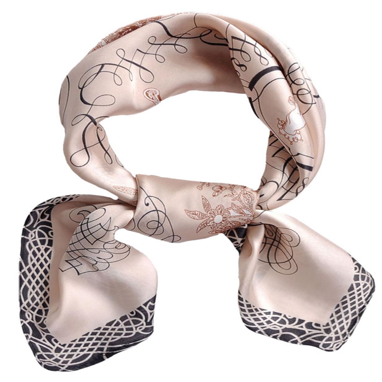 TraziewellSatin Scarf 27.5'' Silky Feeling Scarf Medium Square Satin Head Neck Scarf for Women Hair Sleeping at Night