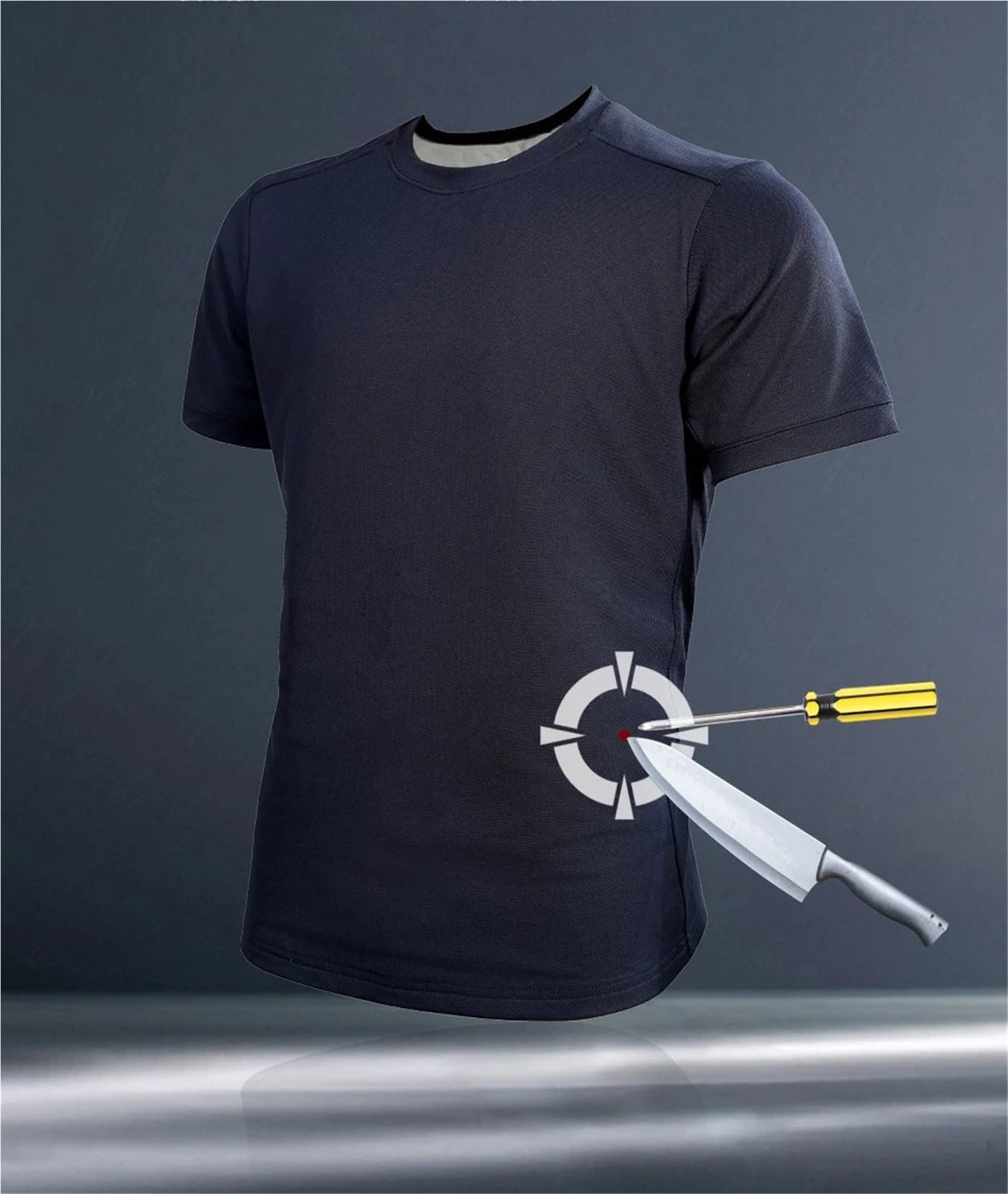 Camiseta anti-puñaladas MT800 de nivel 4 for autodefensa contra cuchillos, resistente a cortes y puñaladas. Protección corporal seguridad a prueba,Más duradero(2xl)