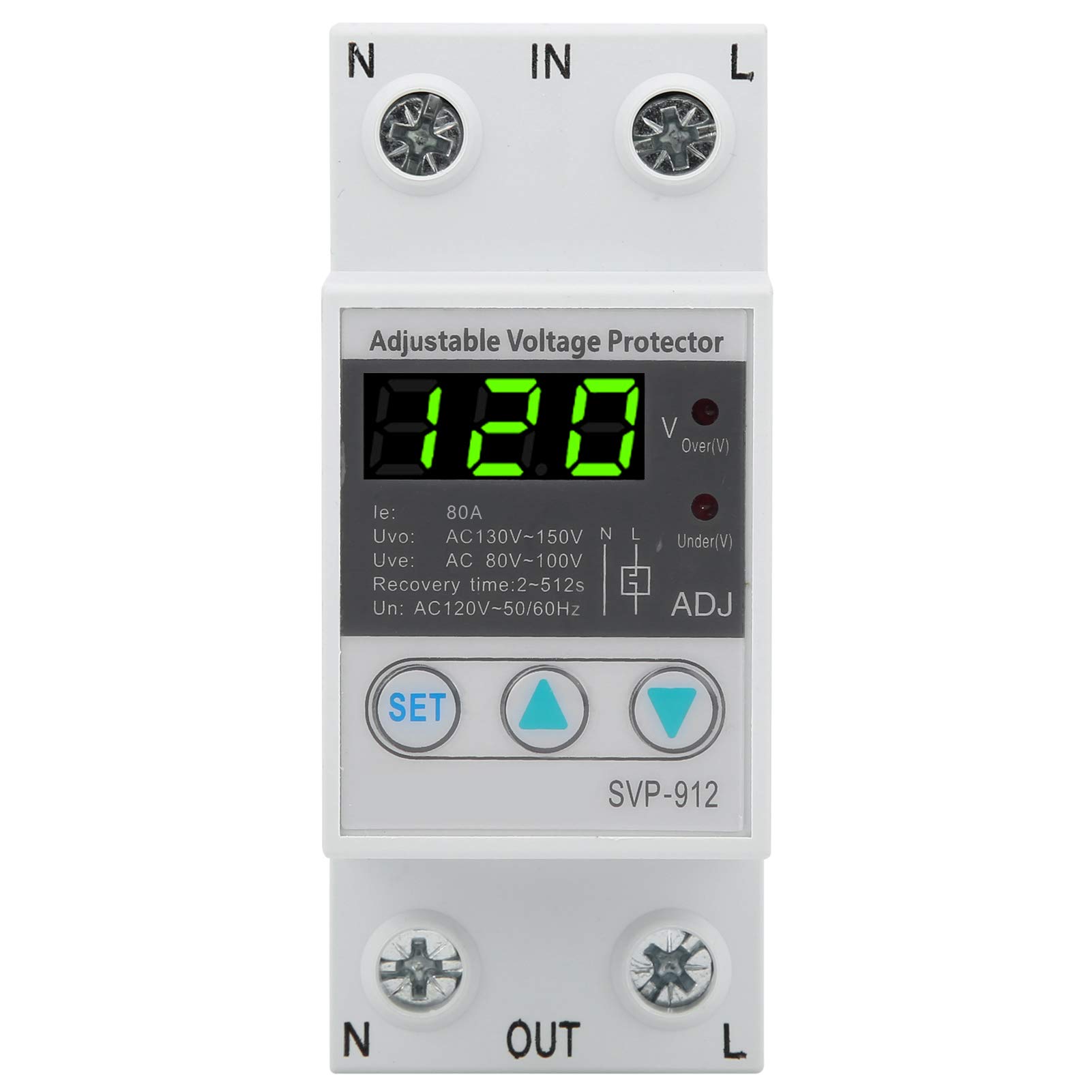 Voltage Self-Recovery, Current Protector Auto Reset Protection Switch Adjustable Self-Recovery Under Voltage 120VAC, Protectors-image-13