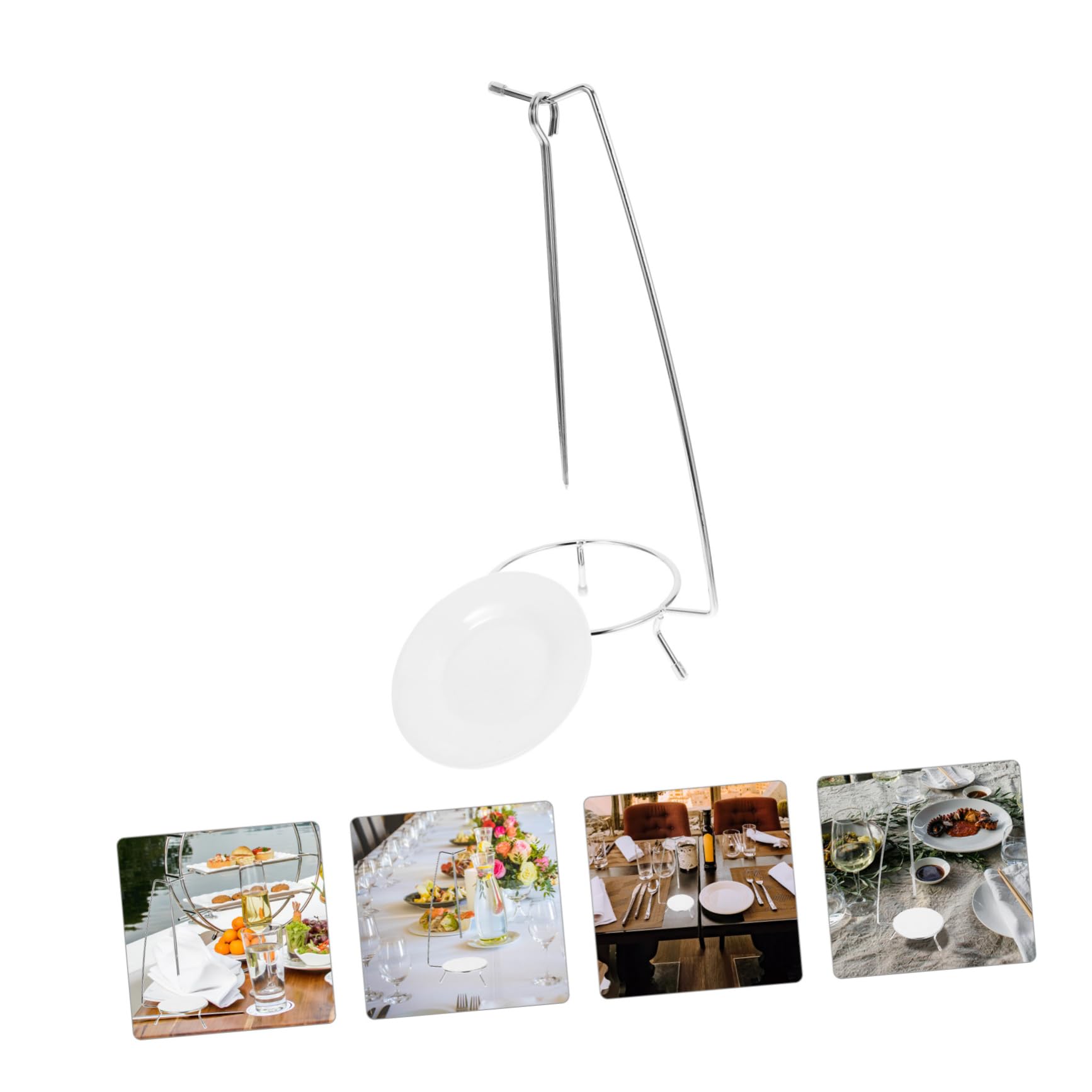 ULTECHNOVO Support À Brochettes En Acier Inoxydable Suspendu Avec 2 Brochettes Porte Brochette Barbecue Stable Pour Jardin Camping Et Barbecue Extérieur