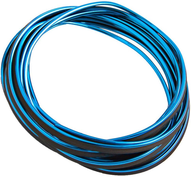 Car Exterior Accessories, Car Decorative Line 5M DIY Car Interior Decor Door Sticker Moulding Styling Strip Trim Decals Line lkoezi (5M, BLUE)