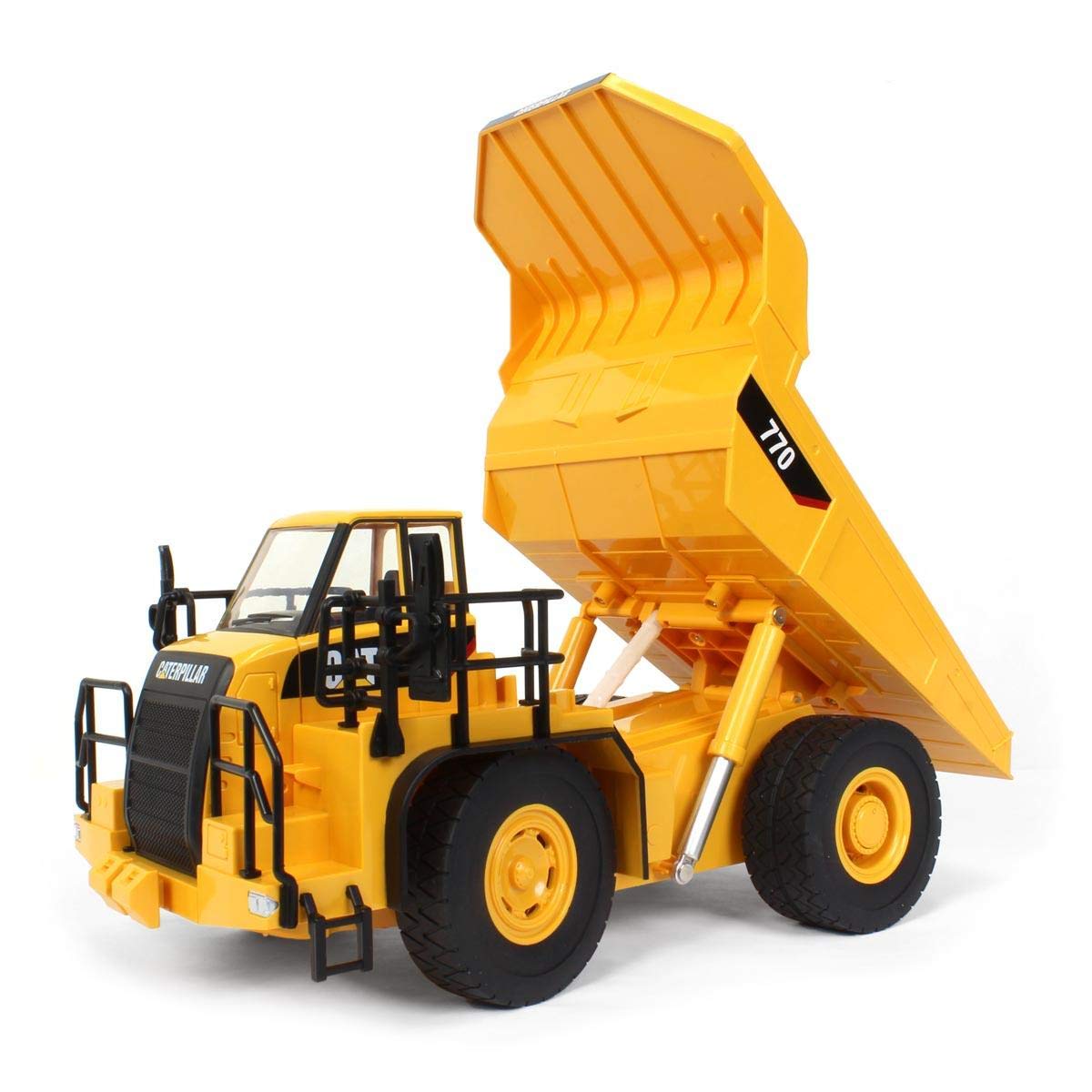 Diecast Masters 25006 - zdalnie sterowany Caterpillar RC Mining Truck 770, wywrotka CAT jako wierny szczegół, realistyczny pojazd budowlany w 1:24, ok. 33,5 x 18,5 x 16,5 cm, ok. 25 m zasięgu, 8+