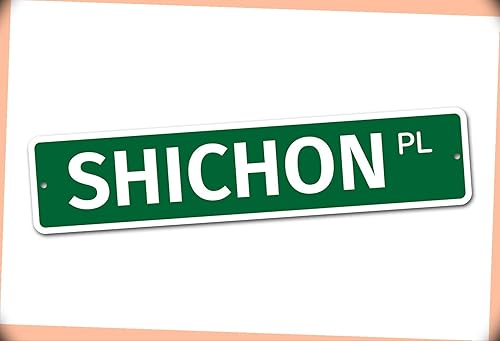 NewSSign Shichon St (BLVD) 4" x 18" inch UV Inks Aluminum Printed (.040) Novelty Street Vintage Sign Retro Decor #HMG-4900PI Warranity by PrMch