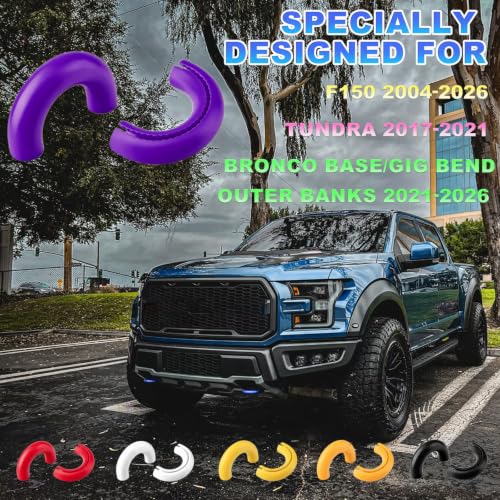 Tow Hook Cover for 2004-2026 Ford F-150 & 2021-2026 Bronco Base/Big Bend/Outer Banks, Compatible with 2017-2021 Toyota Tundra, F150 Accessories, Silicone Tow Hook Covers, Purple (2 Pack) by Yinnianets - Used condition - Image 2
