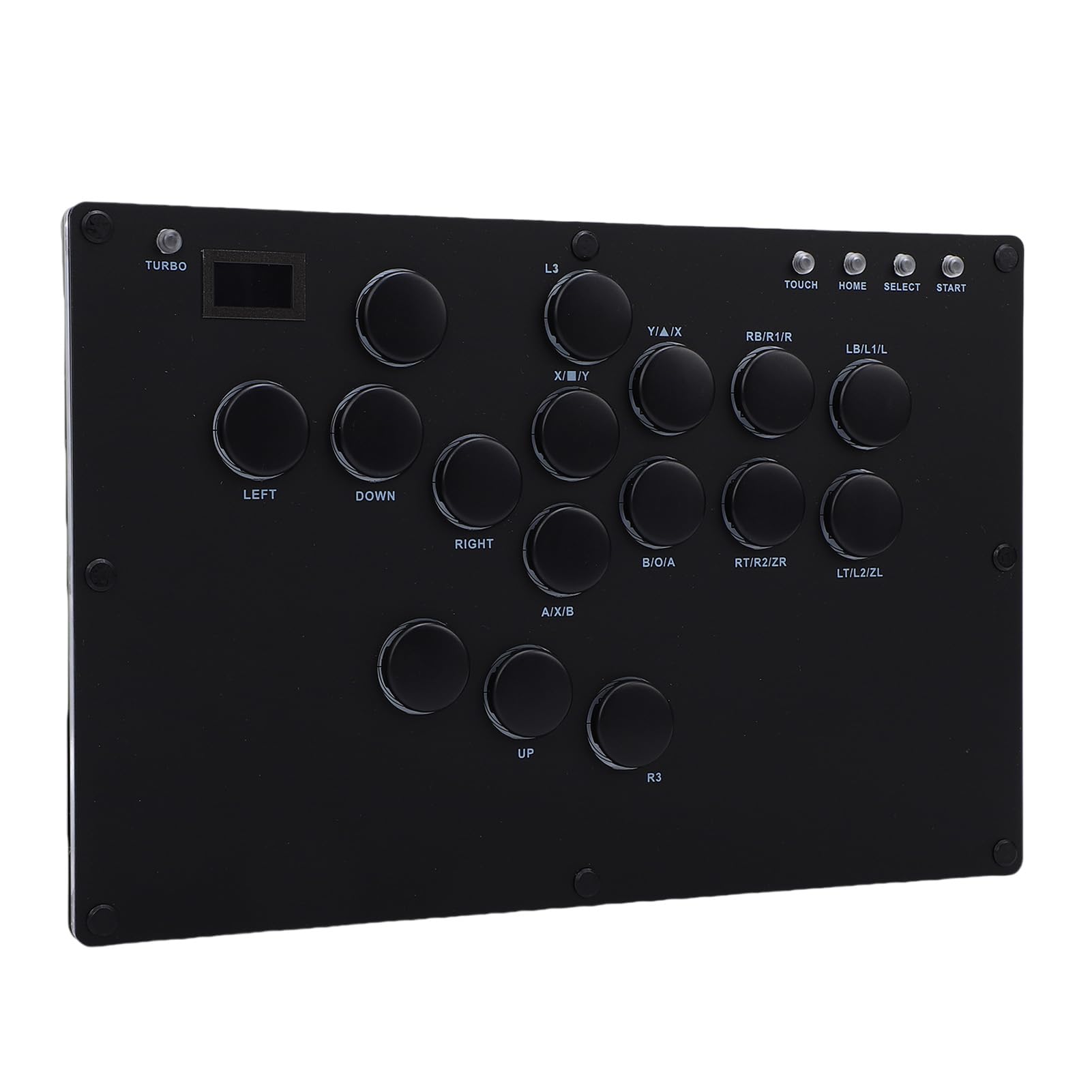 Diyeeni Arcades Fight Stick, Game Fighting Joystick PC con Luz RGB, Intercambiable en Caliente, Controlador sin Palanca de 5 Modos para SteamDeck para ROG ALL para para Android para
