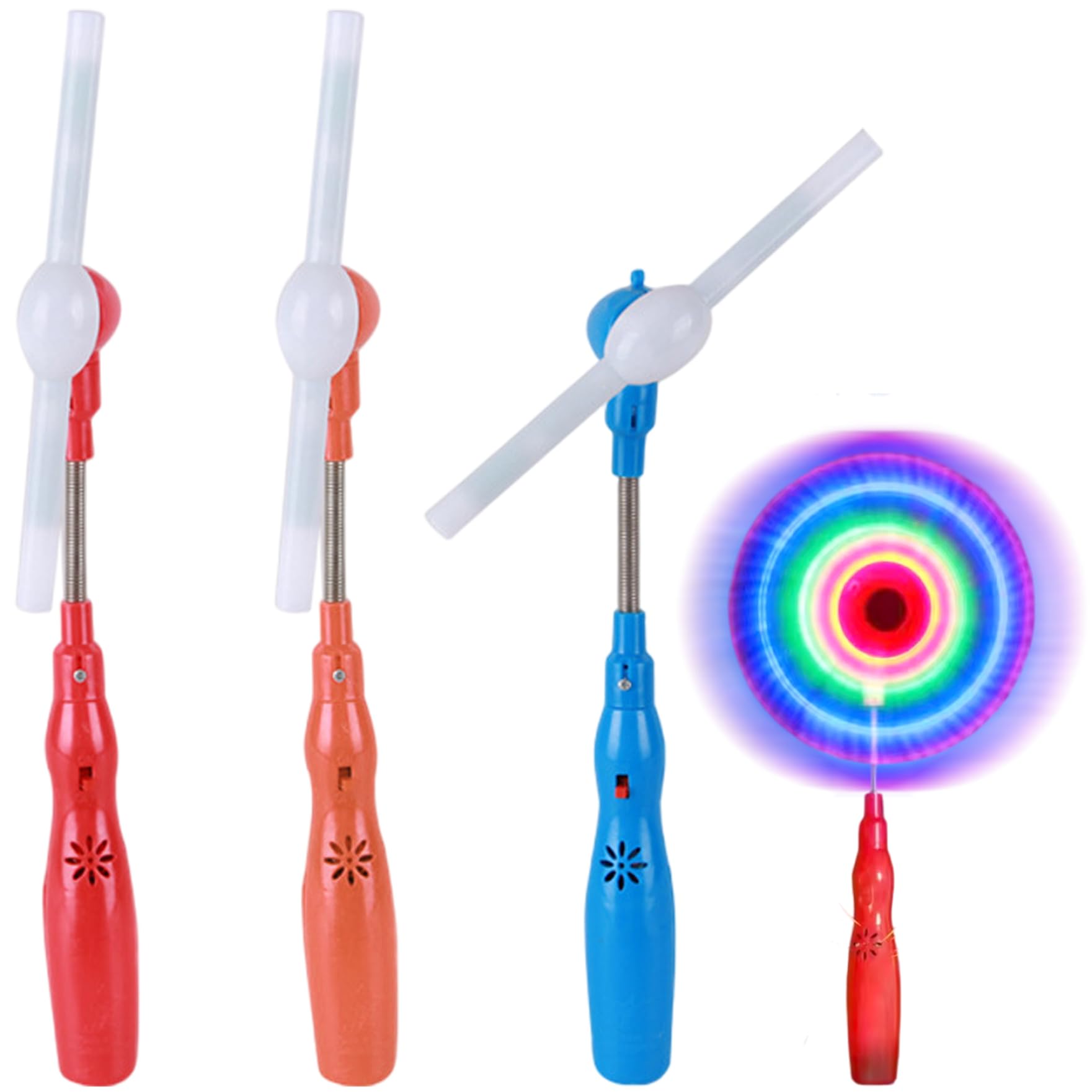3Pcs Spinning Light up Toy, Safe & Fun LED Light up Spinning Wand with Music, Plastic Windmill for Kids Birthday Party Favors, Random Color, Toy, Toys