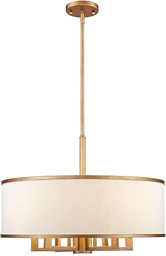 Livex Lighting 62614-48 Park Ridge - Lámpara de araña de 6 luces, pintada a mano con hoja de oro antigua