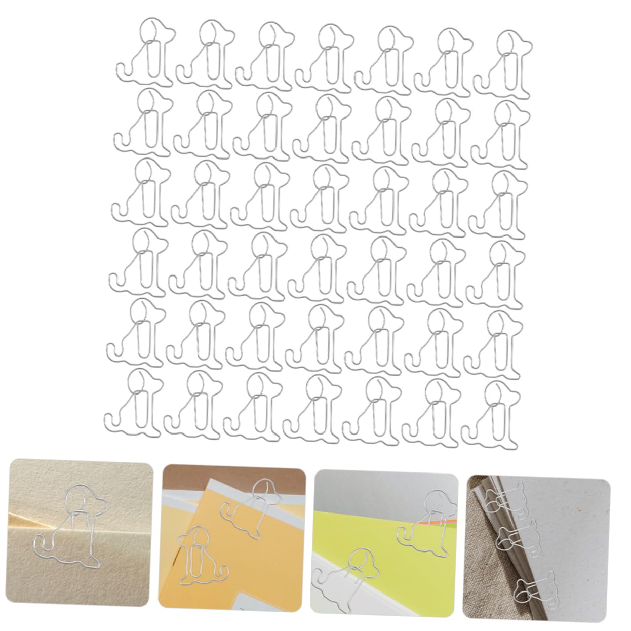 Garneck 5 Set Di Graffette Adorabili Per Cani Piccole Graffette in Metallo Forniture Per Ufficio Graffette Multifunzionali 100 Pezzi*5