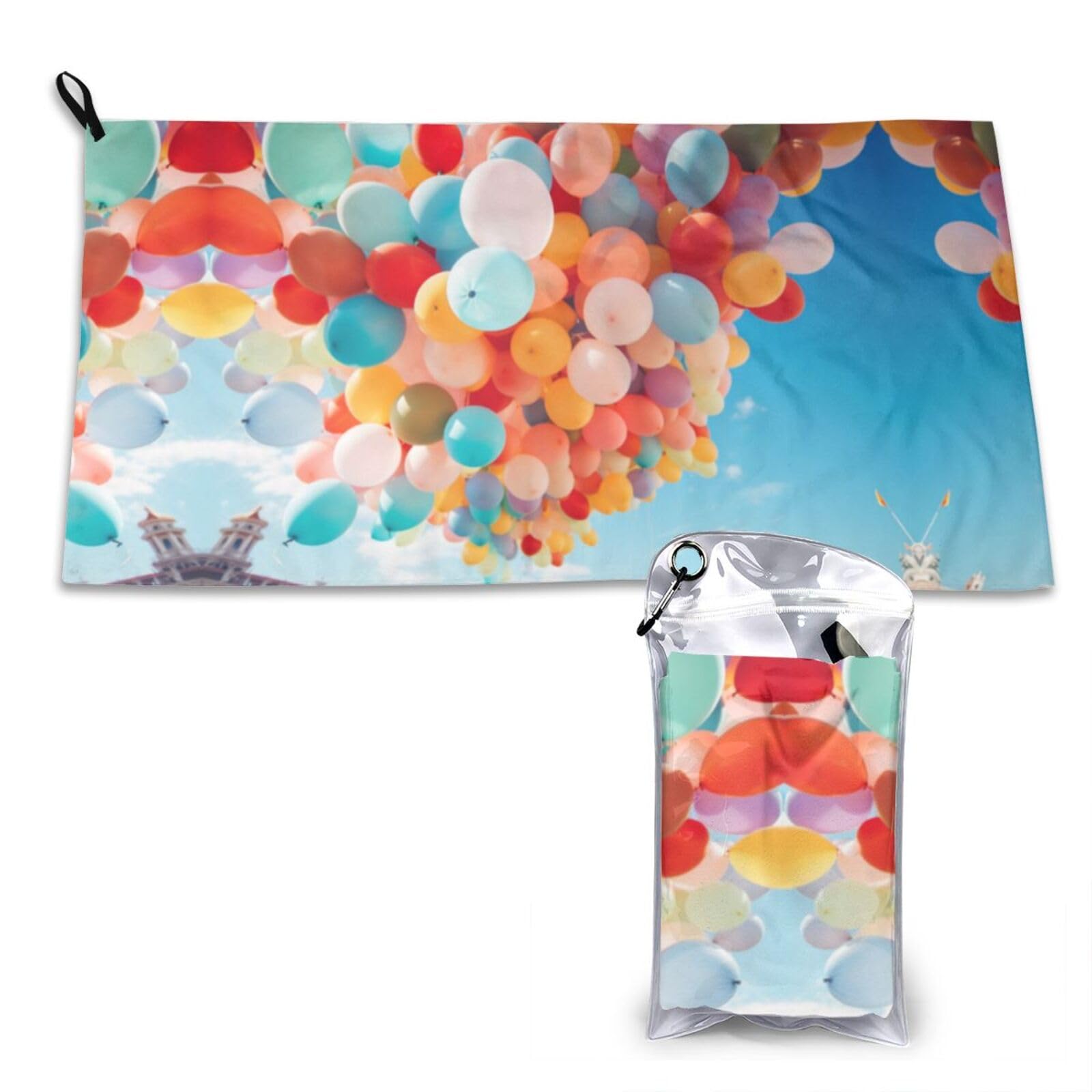 DUYKIMQW Balloon in the sky Print Quick Dry Towel 16x31.5in White
