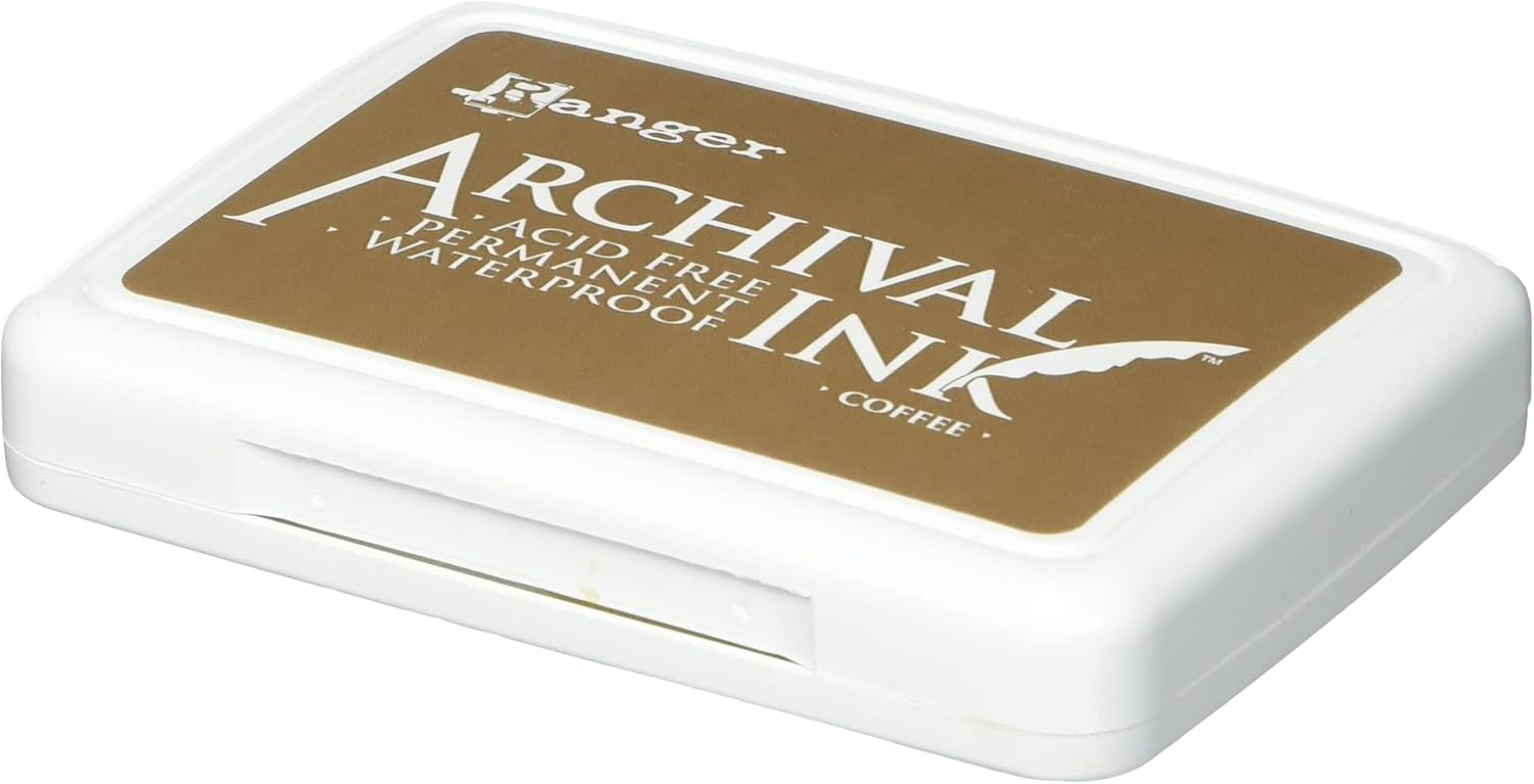 Ranger Archival Ink AIP31451 Ink Pad Coffee Archival Dye Permanent Waterproof Ranger, Multicolor