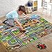Oriate Kids Toy Dream Mat Monster Truck Activity Playmat, Multi Color Parent-Child Interaction Game Rug, Ideal Children's Educational Floor Mats for Monster Cars Construction Truck Toys 552-M