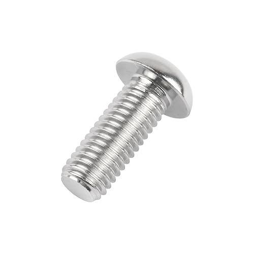 Miniatura 3 de Wanyifa Tornillos de cabeza de botón de titanio M8 15 20 20 25 30 paquete de 4 tornillos (M8x20mm, plateado)