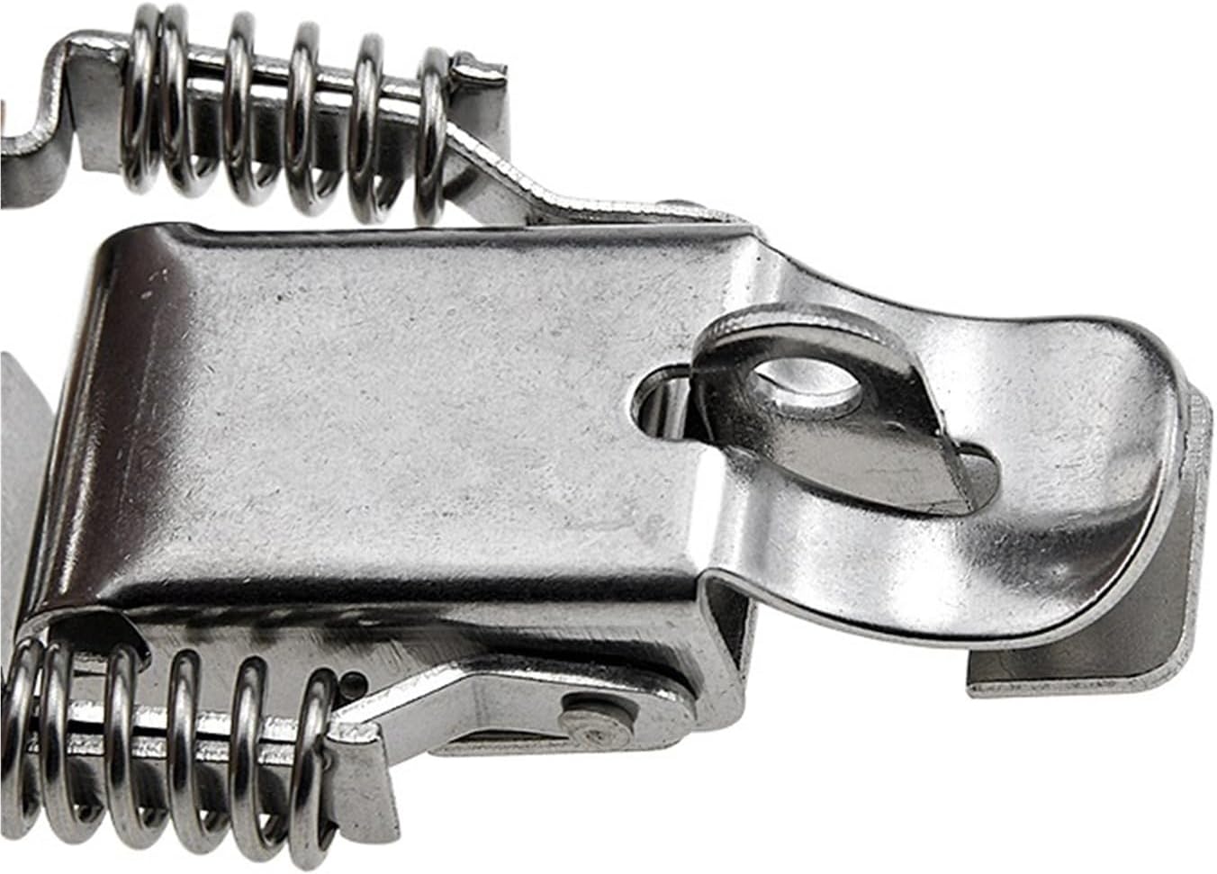 1pcs Stainless Steel 304 Spring hasp Toolbox Toggle latches Lock Wood Suitcase Buckle Hinges Furniture Hardware