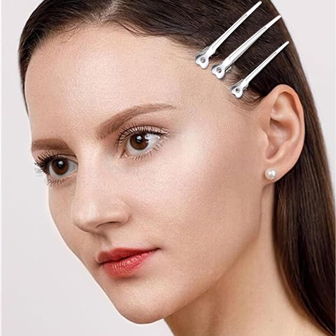 GXGM 40 pz Fermagli per capelli a becco d'anatra Clip per capelli in metallo pinze adatte allo styling dei capelli Mollette a becchi d'oca per acconciature Donna