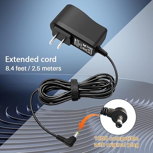 Miniatura 4 de Adaptador CA/CC de 9.5 V para Casio ADE95100LU, cargador de fuente de alimentación con certificación UL para teclado de piano Casio, solo compatible
