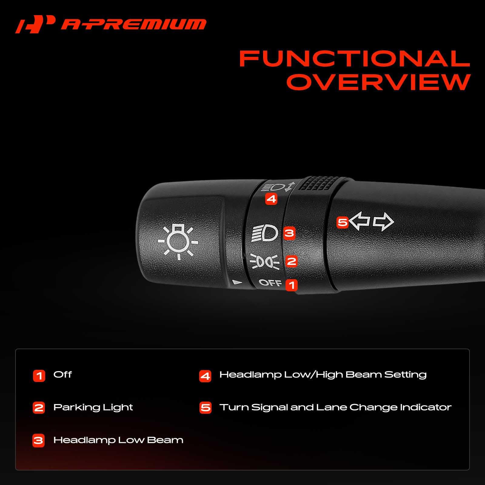 Amazon.com: A-Premium Turn Signal Switch Headlight Dimmer