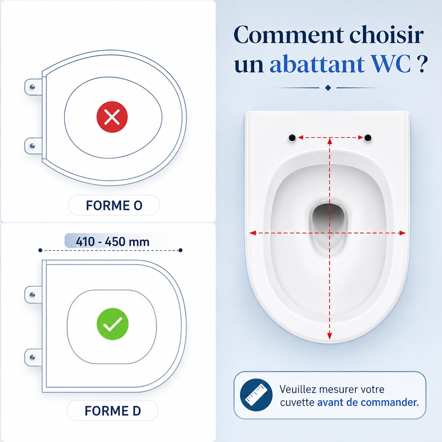 Abattant WC Familial Forme en D, Lunette de Toilette avec Siège Enfant Magnétique, Frein de Chute et Charnière Réglable, Siège de Toilette pour Adultes et Enfants, Démontage Rapide - Blanc