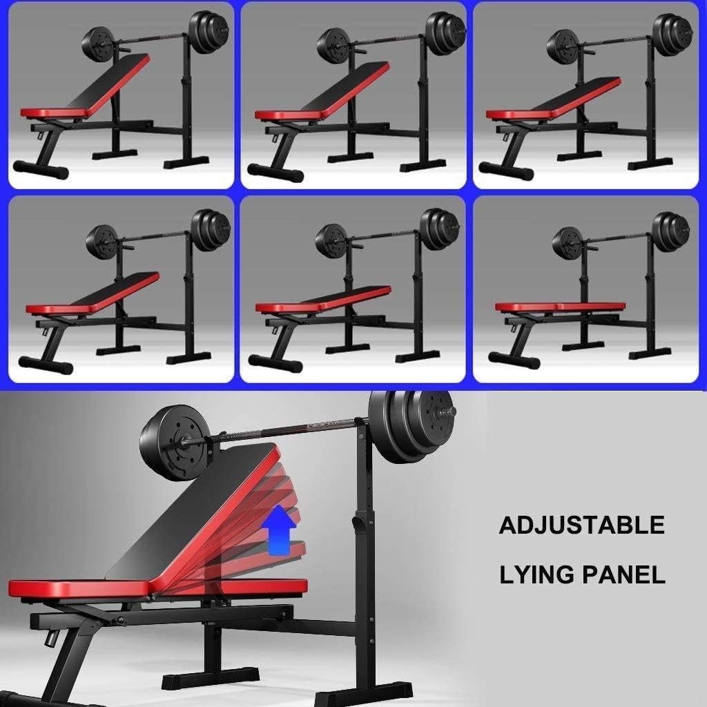 Weight Bench Adjustable Strength Training Bench Weight Bench Household Barbell Rack Bench Press Stool Multifunctional Fitness Equipment Weight Training Equipment,