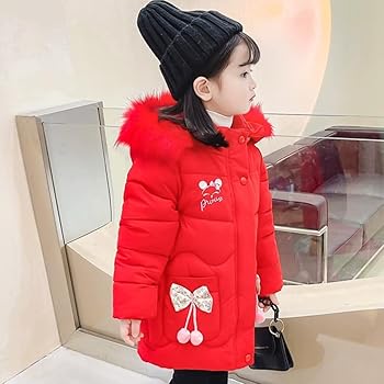Doudoune Fille LSHDCER Veste Hiver Enfant Fille Veste Matelassée à Capuche Doudoune Enfant Fille