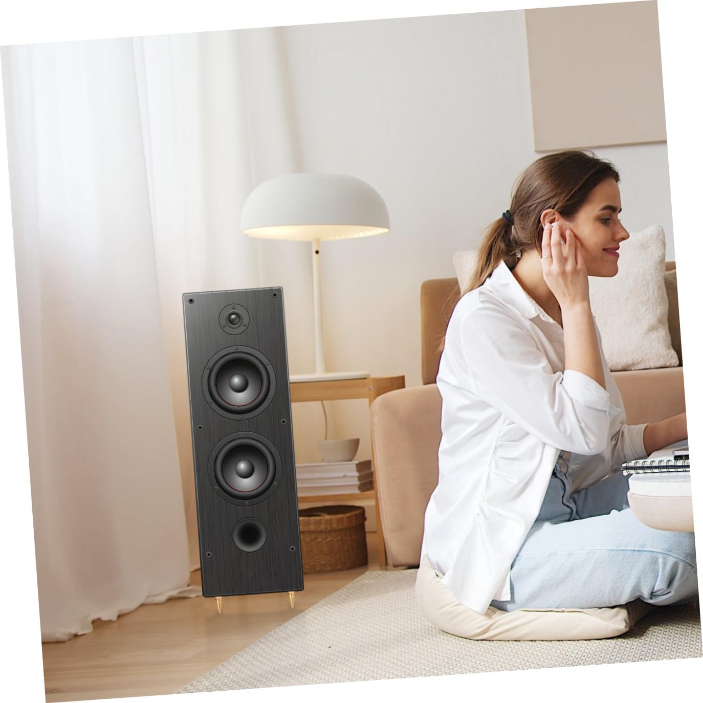 4pcs Copper Speaker Spikes Feet Isolation Stands Speaker Support Base Pads for Audio Equipment Vibration Dampening in Gold Finish Suitable for Home Theater and HiFi Systems