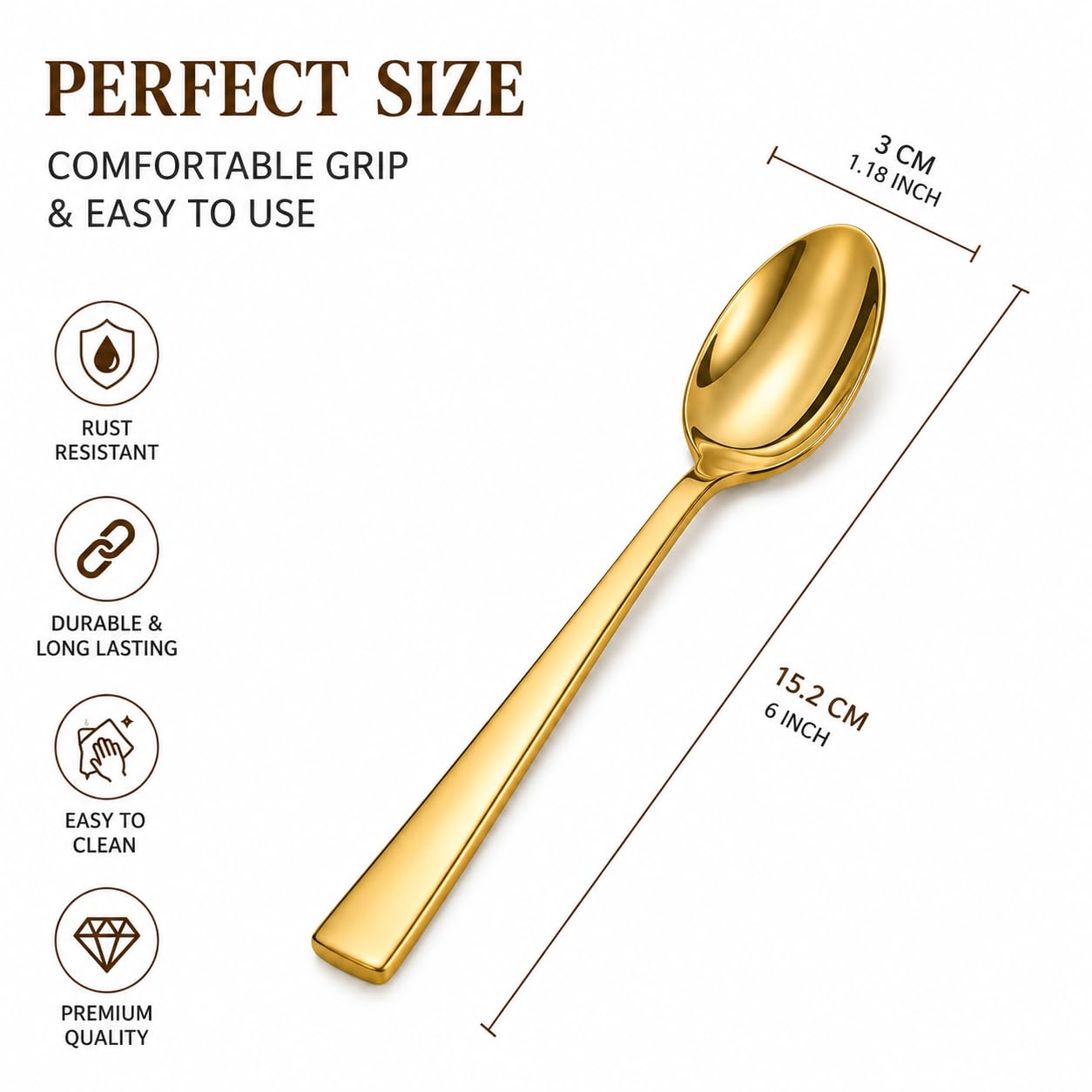 Gold Copper Spoon - Luxury Tableware & Gift -3