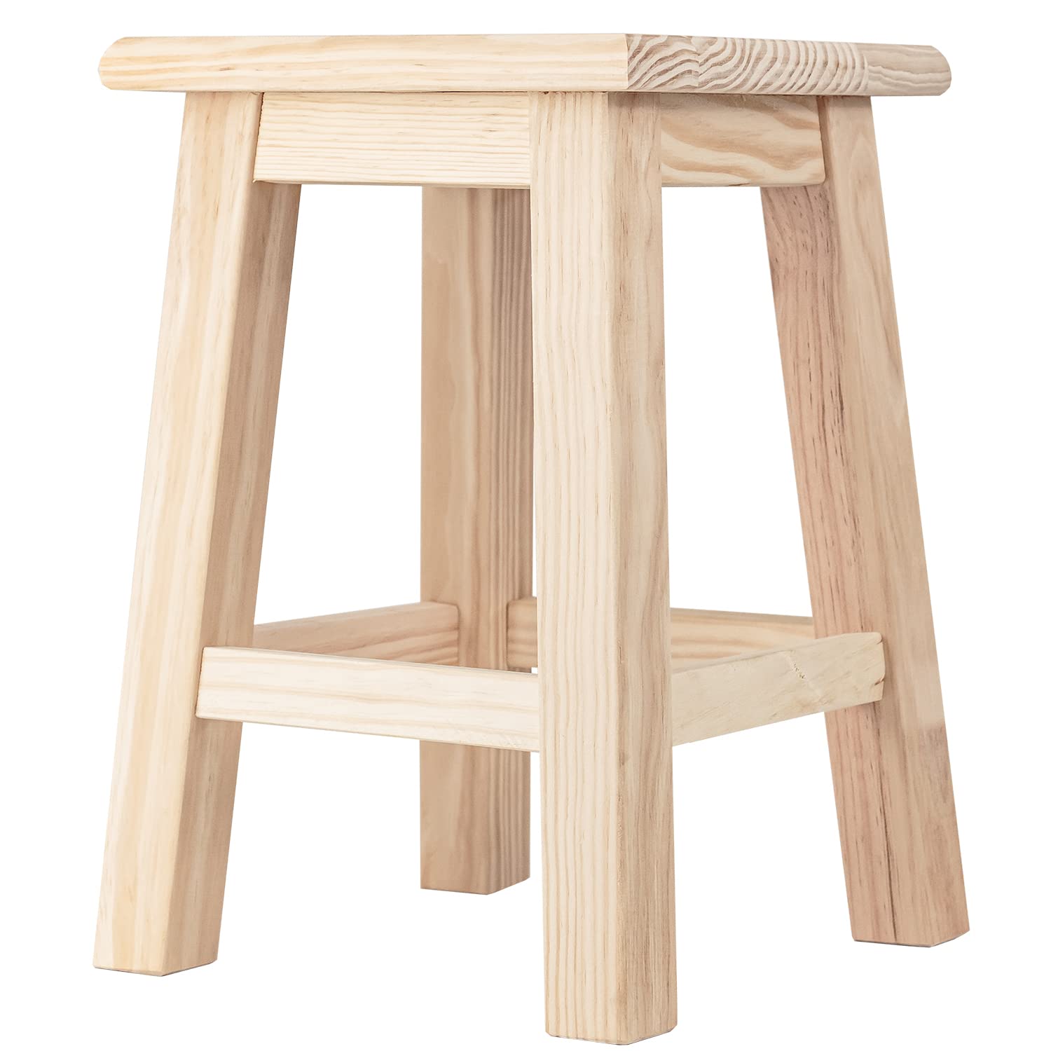 TIENDA EURASIA - Taburetes Cuadrados, Taburete Bar, Taburete Madera, Diseño Nordico, Taburetes Altos Cocina, Bar, Taburetes con Reposapies (30 x 30 x 40 cm)