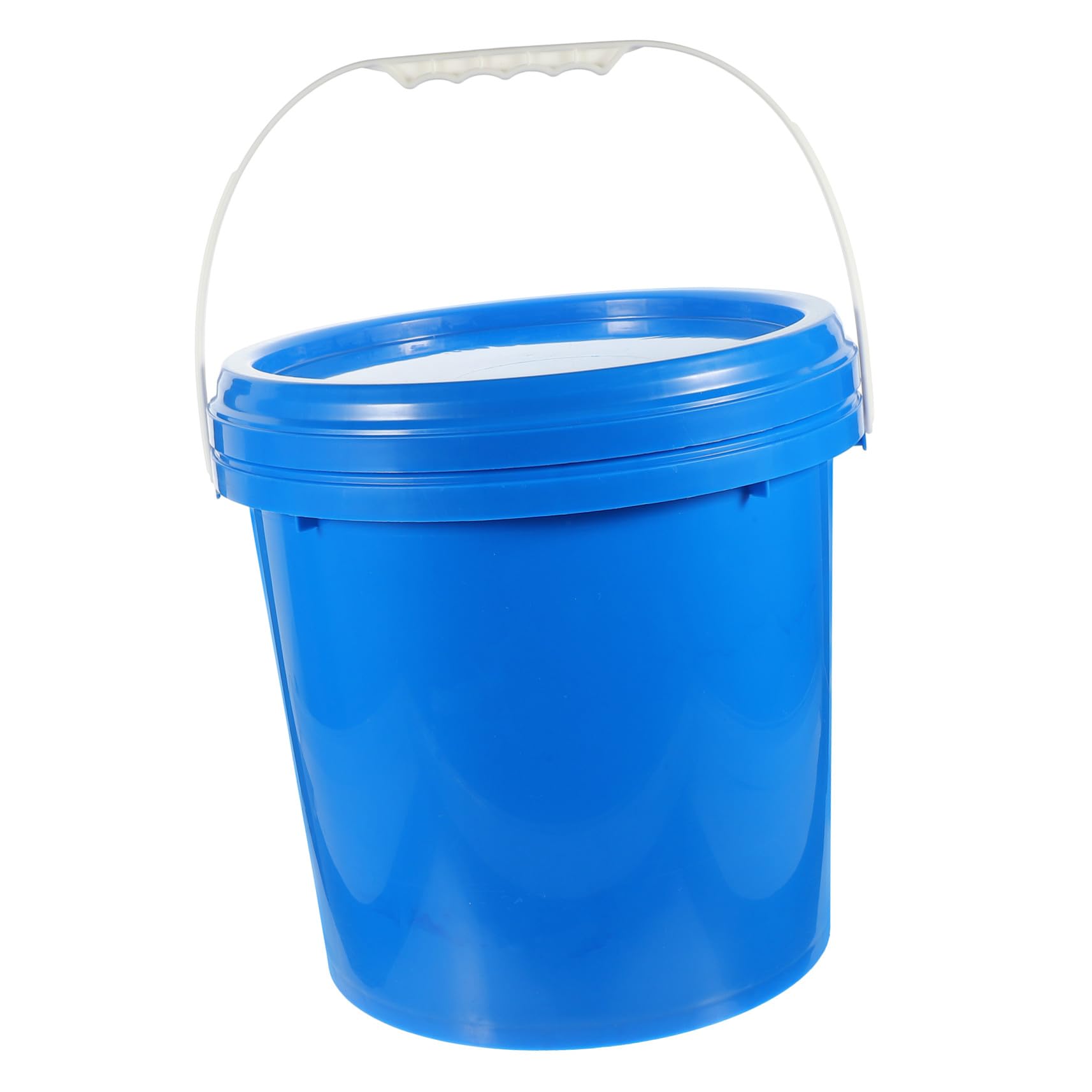 Cubo de Pintura de 10 litros con Tapa para Almacenamiento Diario | Hdpe Azul, Resiste Aceite y Mantiene la Forma, Acabado Chic y Aspecto Bonito