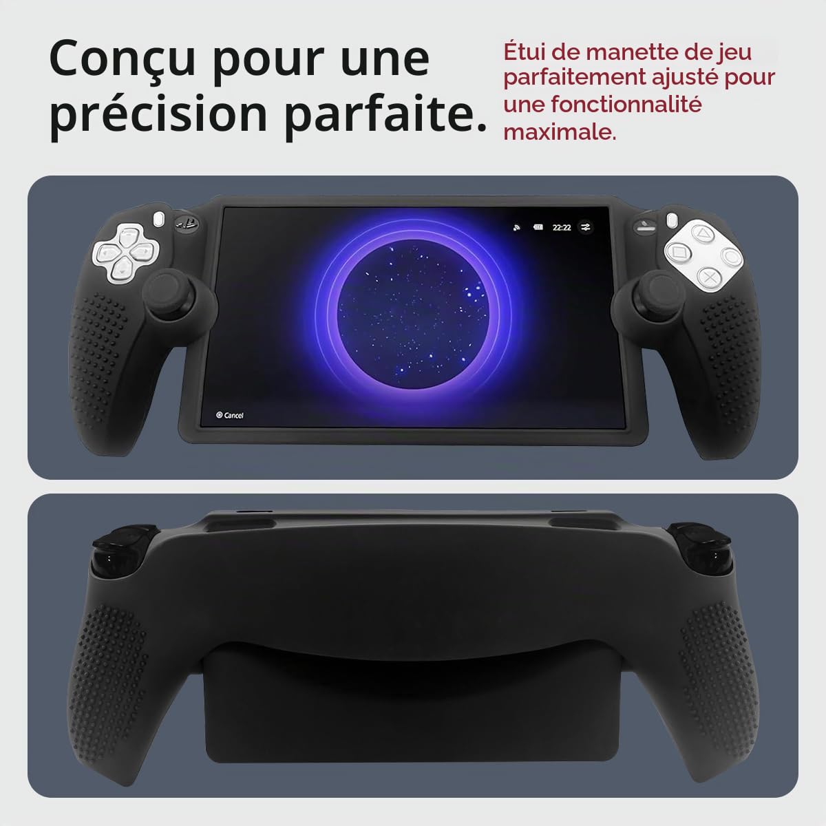 Miimall Etui de Protection en Silicone pour Sony Playstation Portal, Coque PS Portal Anti-Chute Silicone Souple Coque de Protection pour PS Portal (Noir)